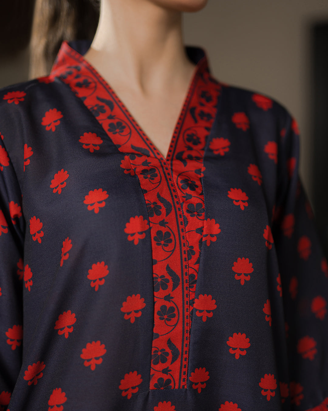 Blue and Red Shirt