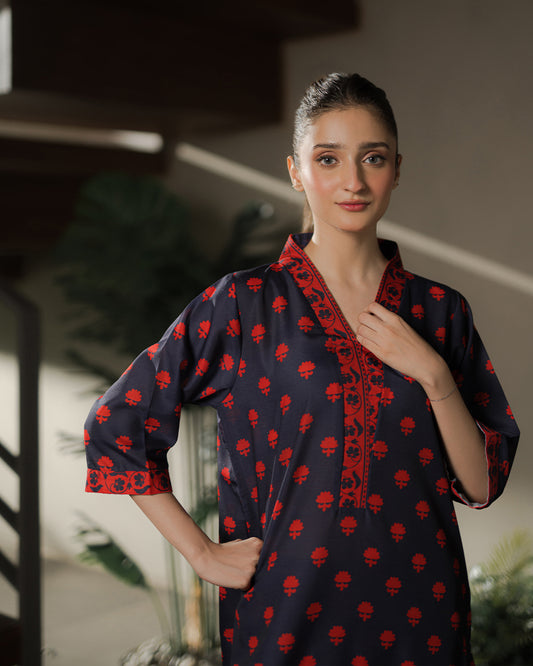 Blue and Red Shirt